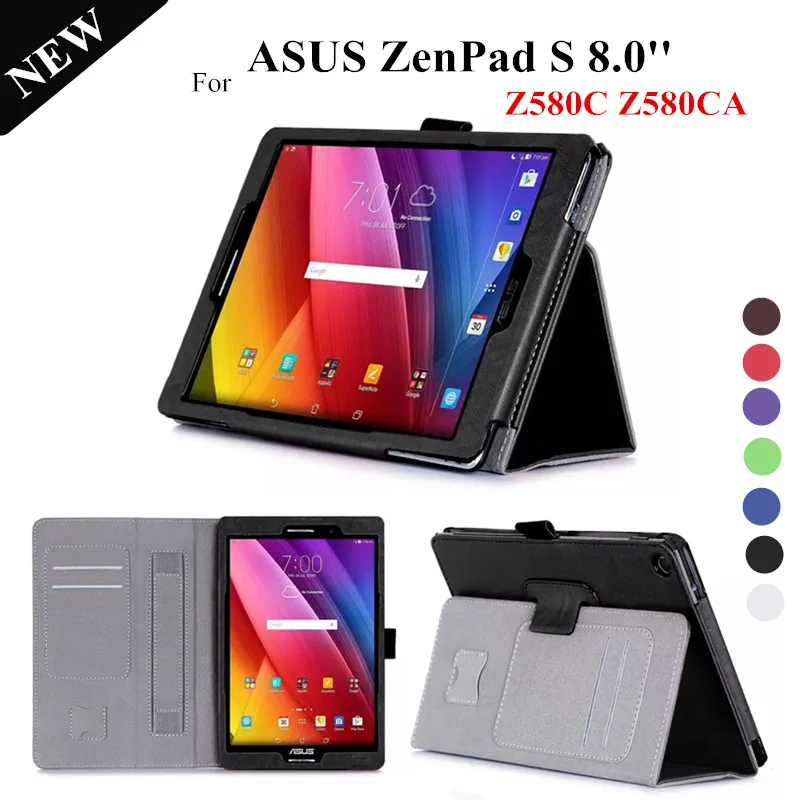 

Zenpad S 8.0'' Stand Leather Case For ASUS Zenpad S 8.0 Z580 Z580C Z580CA Magnet Tablet Leather Case +protector