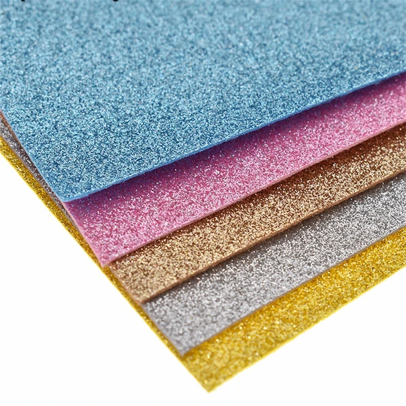 

Lychee Life A4 Glitter Felt Fabric Colorful Glitter Fabric DIY Handmade Sewing Clothes Garment Accessories Supplies