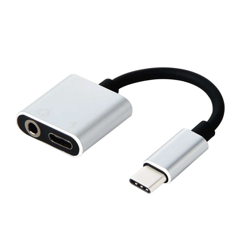 Usb C Jack Charging Adapter Cable Usb 3.0 Type C To 3.5Mm Jack Charging Converter To Usb Extender Extension Cable 11.5cm