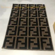 Высококачественный акриловый черный темно-коричневый ковер, спальня гостиная ручной резной FF ковер. Возможность выбора цвета/размера/логотипа