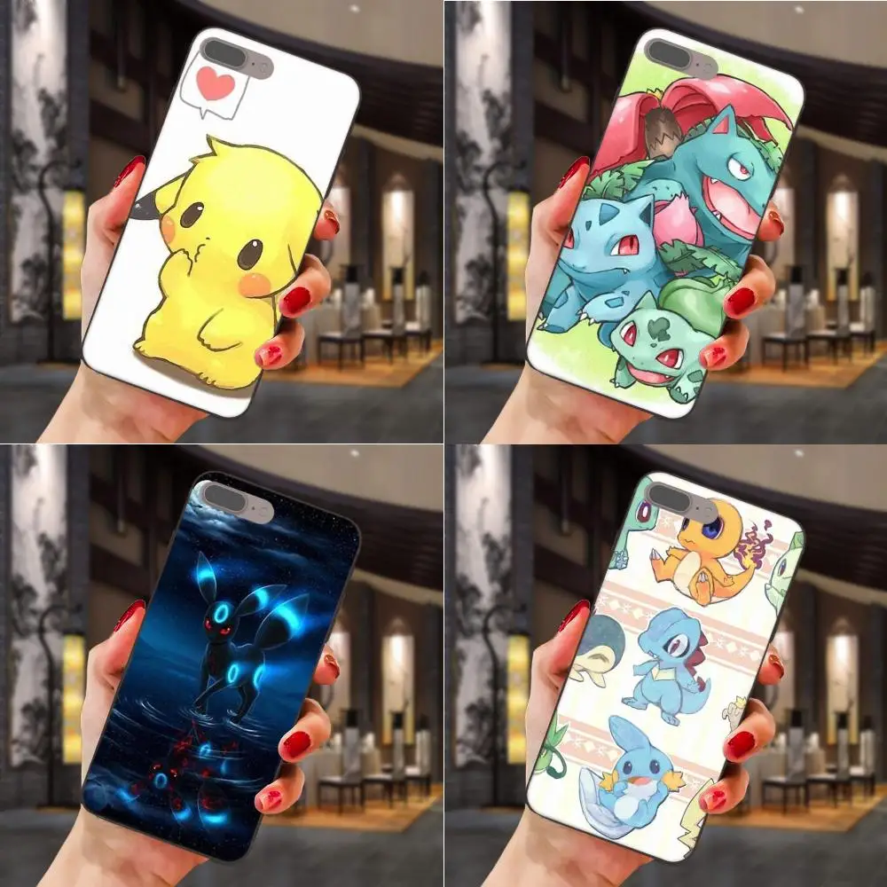 

For Apple iPhone X XS Max XR 4 4S 5 5S SE 6 6S 7 8 Plus Colorful Cartoon Pokemons Bulbasaur Pikachus