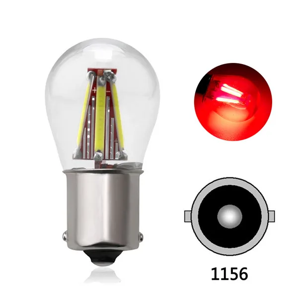 1 шт 1156 1157 4 светодиодный нити BAY15D автомобиля обратный резервный стоп лампочка для фонарей стоп-сигналов строб вспышки сигнальная лампочка - Испускаемый цвет: 1156