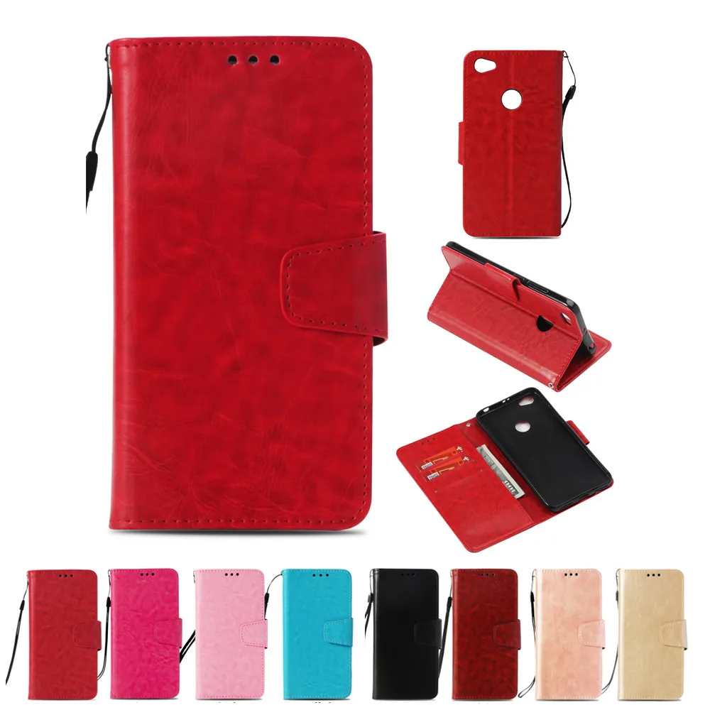 

New Flip case For XIAOMI 5X MI A1 A2 Plain phone Case For RedMI 6 6A PRO note 4 4X note5A note5 Pro Wallet Magnetic Cover case