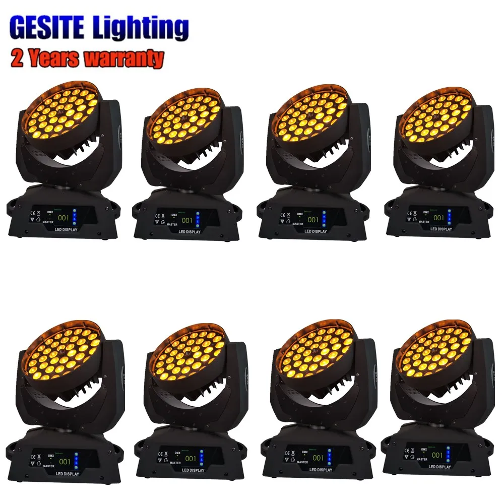 Диско светильник 8 шт./лот высокой мощности 36*15 Вт 5 в 1 rgbwa dmx Zoom Wash beam светодиодная
