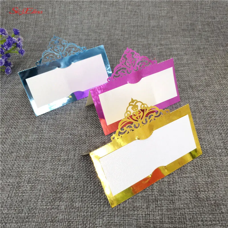 100 Pcs Laser Cut  Place Escort Card Name Place Seat Card Wedding Supplies Table Cards For Party Table Decoration 5zSH87 (121)