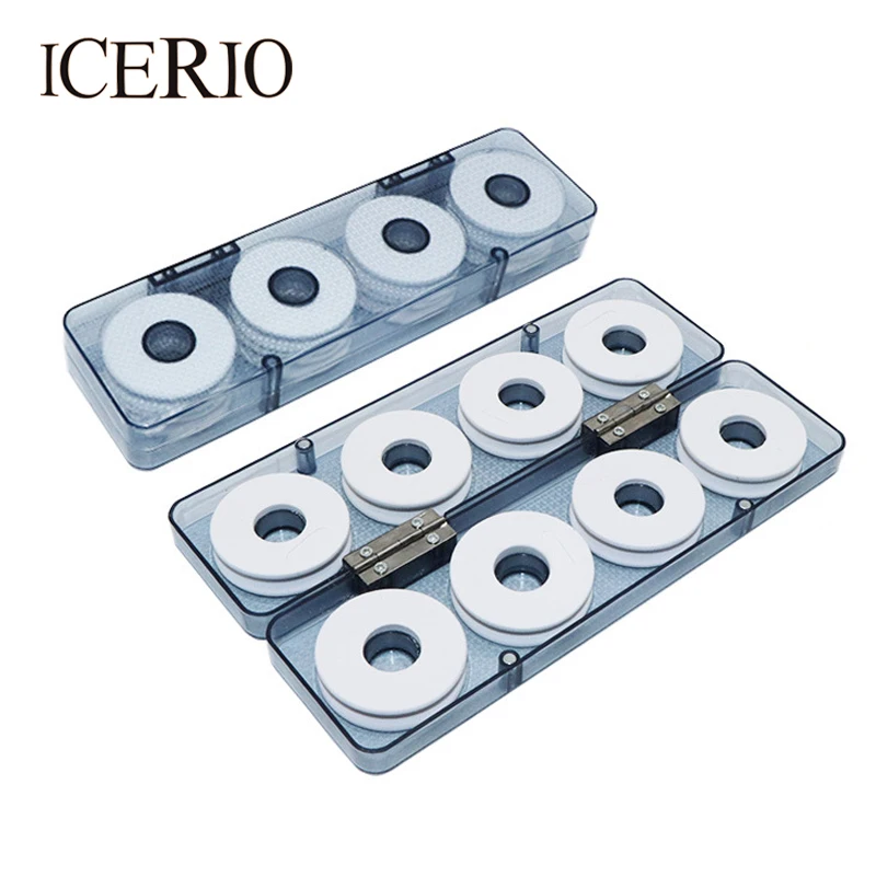 

ICERIO Premium ABS Fishing Tackle Box with Soft EVA Foam Fishing Line Spools With 8 axis and 16 axis for Option