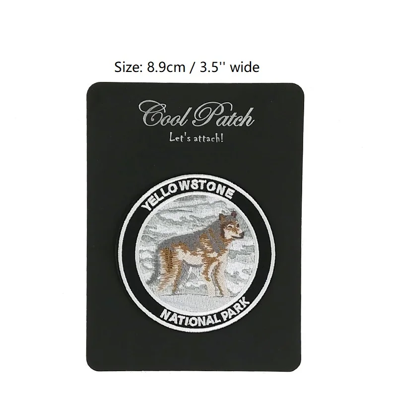 

YELLO WSTONE national park logo sticker Embroidered iron on Patches Souvenirs gifts applique emblem transfer for clothing