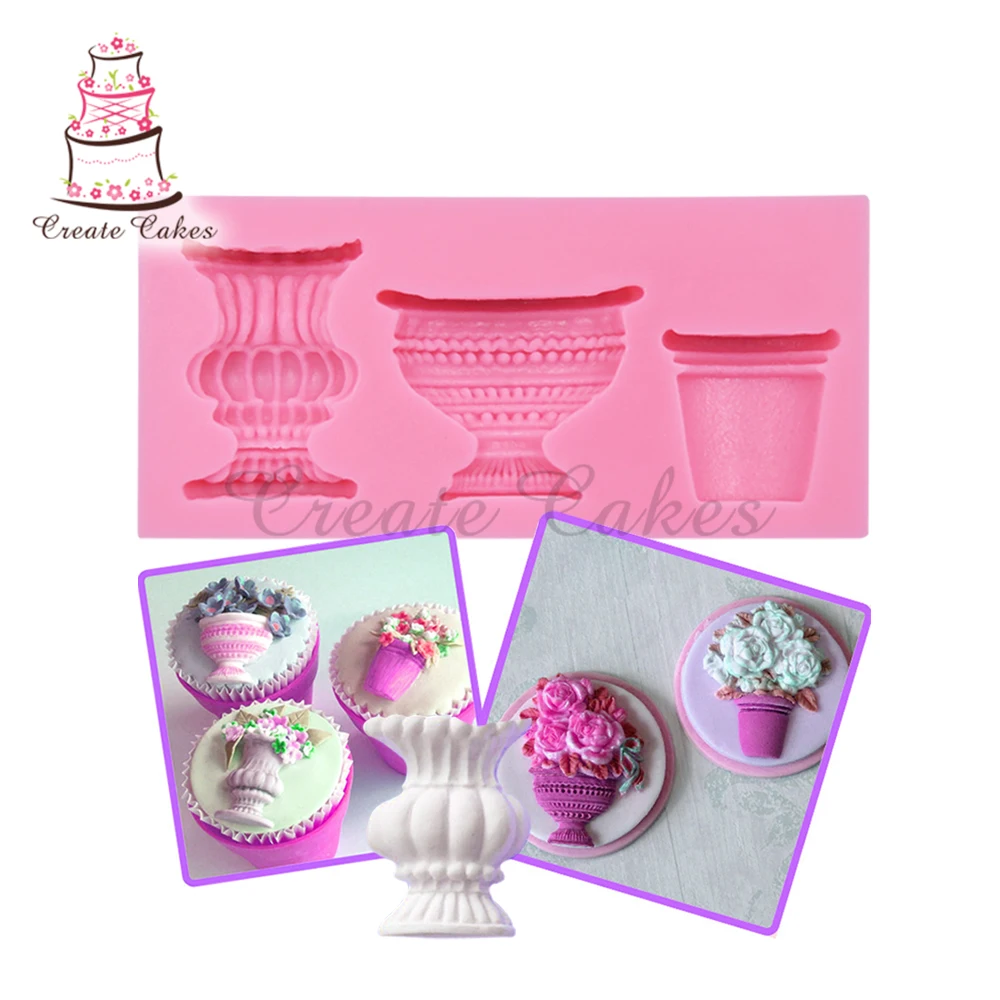 Pots & Urns Cake Mould Fondant Mold Cake Decorating Mold