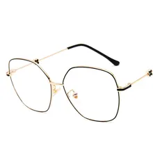New trend polygon glasses famous brand retro big frame Flower Korean fashion Metal frame fashion multicolor Latest model