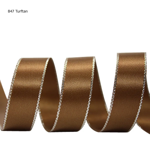 silver edge satin ribbon 847