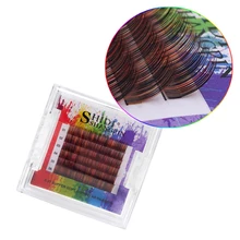 Новые высококачественные, смешанного размера супер мягкие 0,07 мм Наращивание ресниц красочные ресницы вечерние инструменты для макияжа