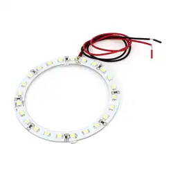 Uxcell 80 мм белый 1210 SMD 24 светодиода Авто ангельские глазки кольцо свет фар