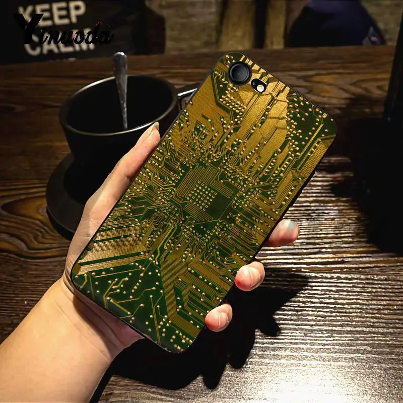 Чехол Yinuoda для iphone 7 6 X роскошная печатная плата оболочка чехол телефона iPhone 6S 6plus