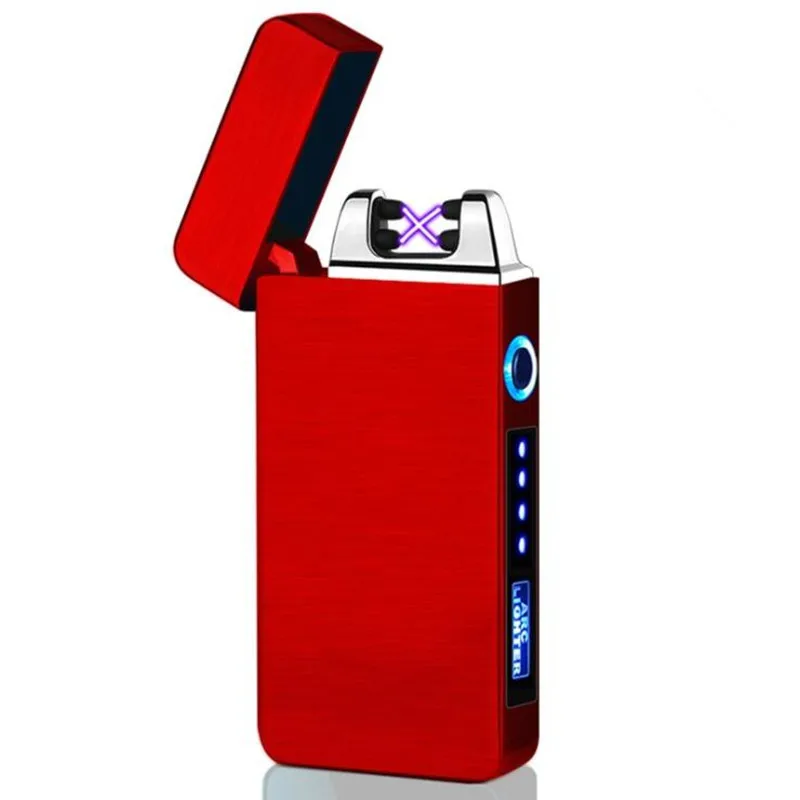 Двойная дуговая сигарета с зарядкой от USB Зажигалка плазменная Зажигалка Дешевые дуговые зажигалки ветрозащитная беспламенная Электронная зажигалка для курения