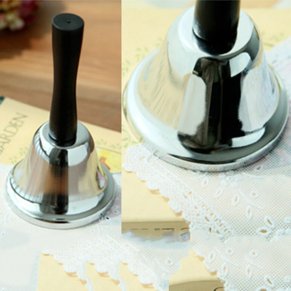Wholesale New Gold Silver colors Hand held Call Bells tea jingle Bells