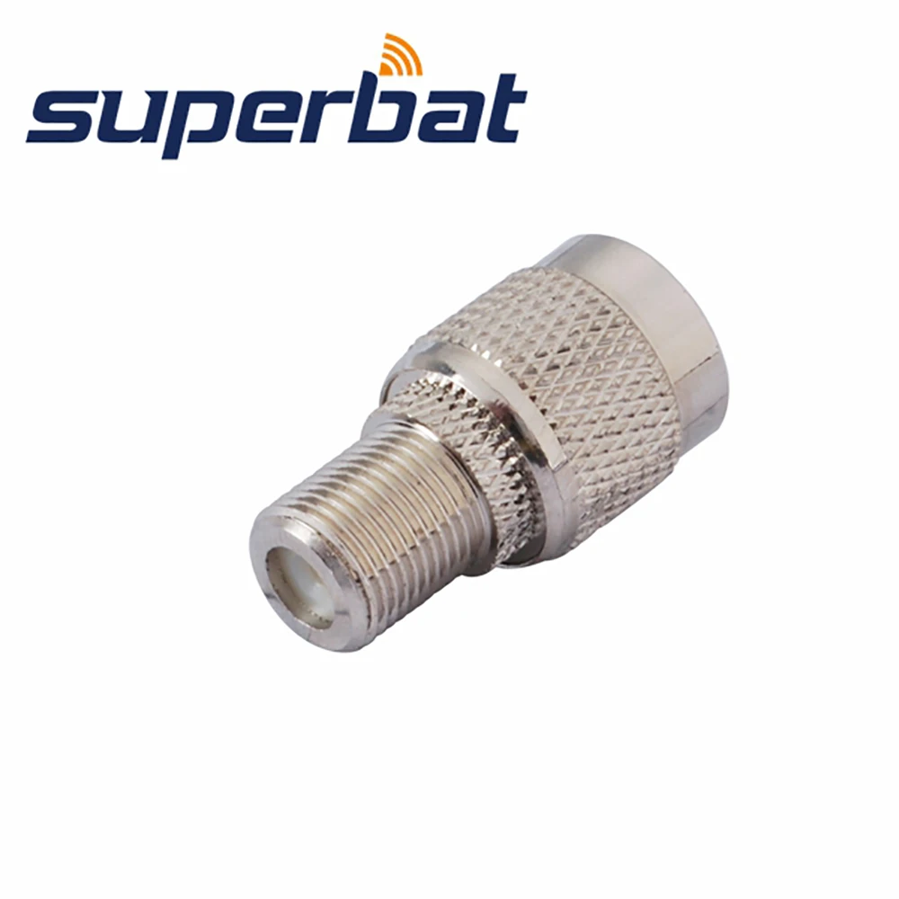 Superbat TNC to F Coaxial Adapter TNC Male to F Female Straight (English-Version) RF Coaxial Connector for RF Signal Conversion