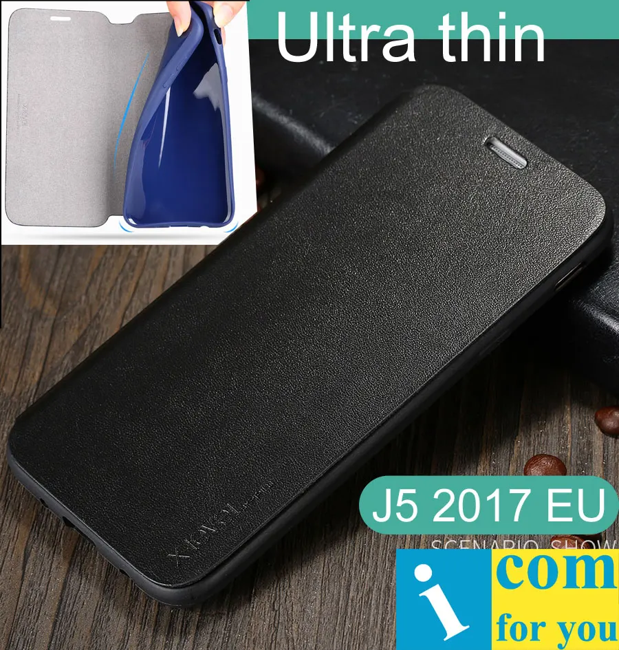 Кожаный флип чехол X Level Book для Samsung Galaxy J5 2017 J530F европейский уровень Fibcolor