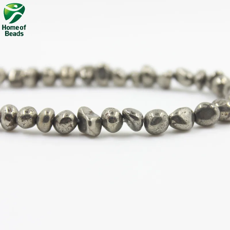 

2017 Free Shipping Natural Stone Faceted Iron Pyrite random Loose Beads Strand 5x8MM HTK1014