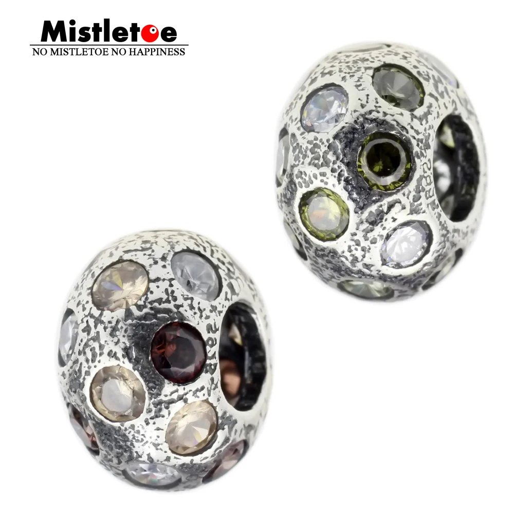 

Authentic 925 Sterling Silver Easter eggs Colorful Crystal CZ Charm Bead Fit European Bracelet Women Jewelry