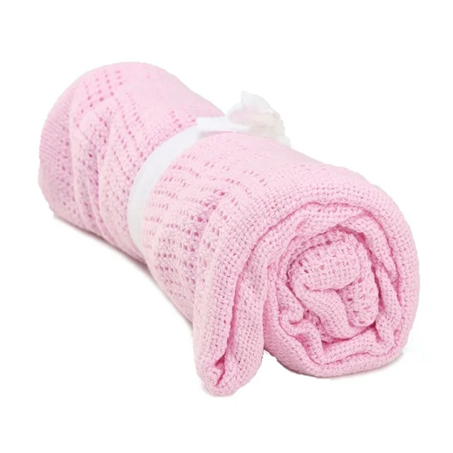Receiving Blankets Newborn Baby Blankets Super Soft Cotton Crochet Prop