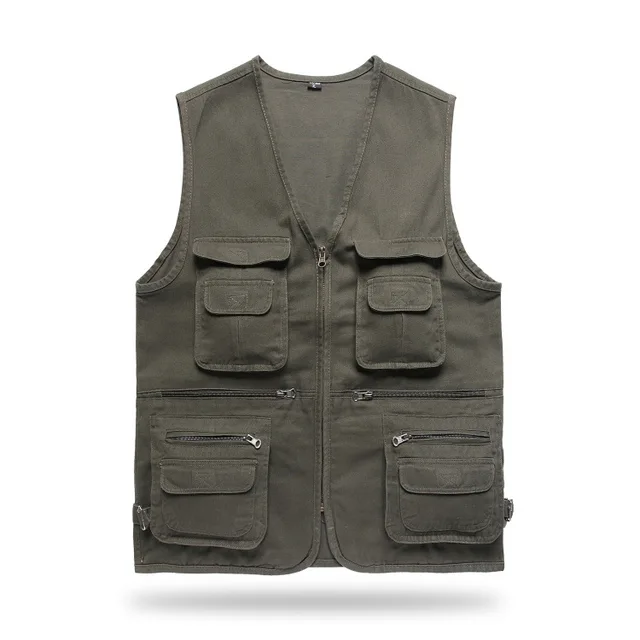 Men Solid Hiking Vests Outdoor Tactical Vest Breathable Hiking Camping