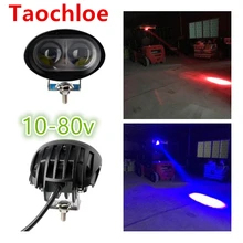 9-80v azul 48v 24v 3inch 64v 20w luz veículo lâmpada de segurança led empilhadeira luz forklift caminhão côncavo ponto feixe para linde hyster yale