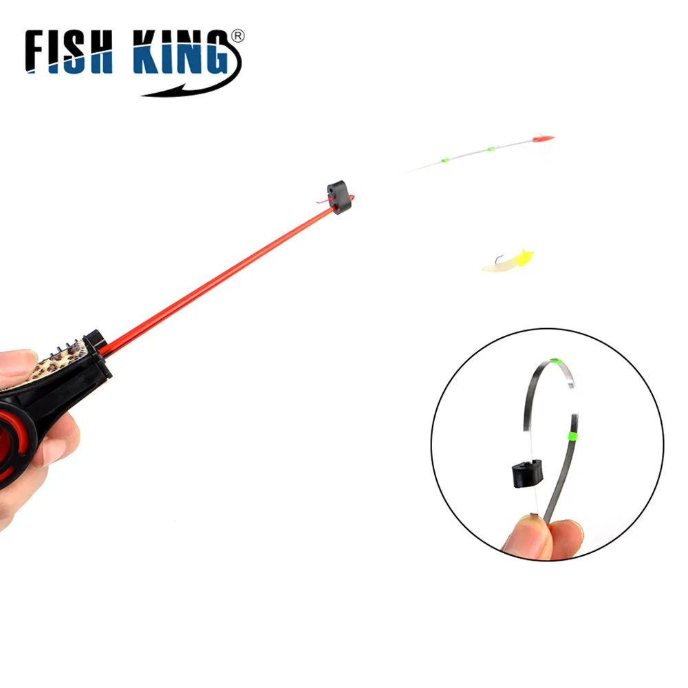 الأسماك الملك 20 قطع الشتاء الصيد قضيب أعلى تلميح UL-H الطاقة C.W 1-4/24-32 جرام الفولاذ المقاوم للصدأ الجليد قضيب تلميح 17 سنتيمتر خفيفة قضيب كومبو