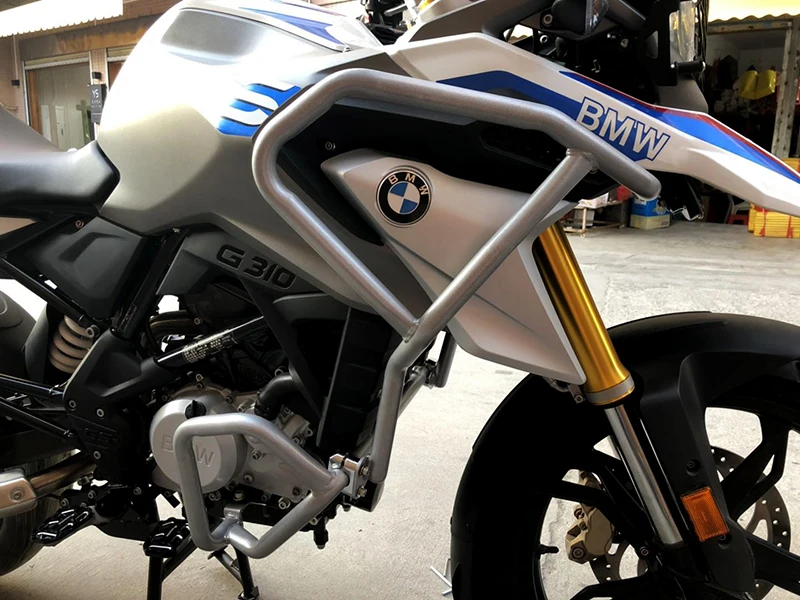 Для BMW G310GS Верхняя и нижняя рама двигателя мотоцикла, защита от краш-баров, защита шоссе, серебро и черный