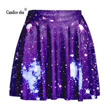 Candice Эльза женские юбки цифровая печать оптом фиолетовые звезды юбка Skt1099