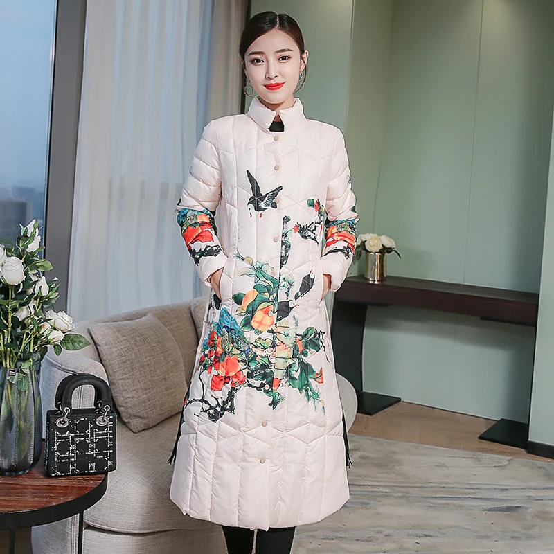 Coton Haute Grande 676 D'hiver Impression Pour Fit Manteau Vêtements 2019 De Taille Chaud Color Veste Femmes Femme Dames Photo Qualité RYSqwxA