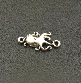 

10pcs Silver Color Little Octopus Charms Jewellery Pendant For Bracelet Necklace A1097