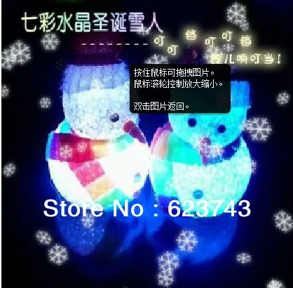 5 шт. Бесплатная доставка Красочные Рождество LED Снеговик партии Главная деко свет лампы, рождественские подарки снеговик, мигает снеговик