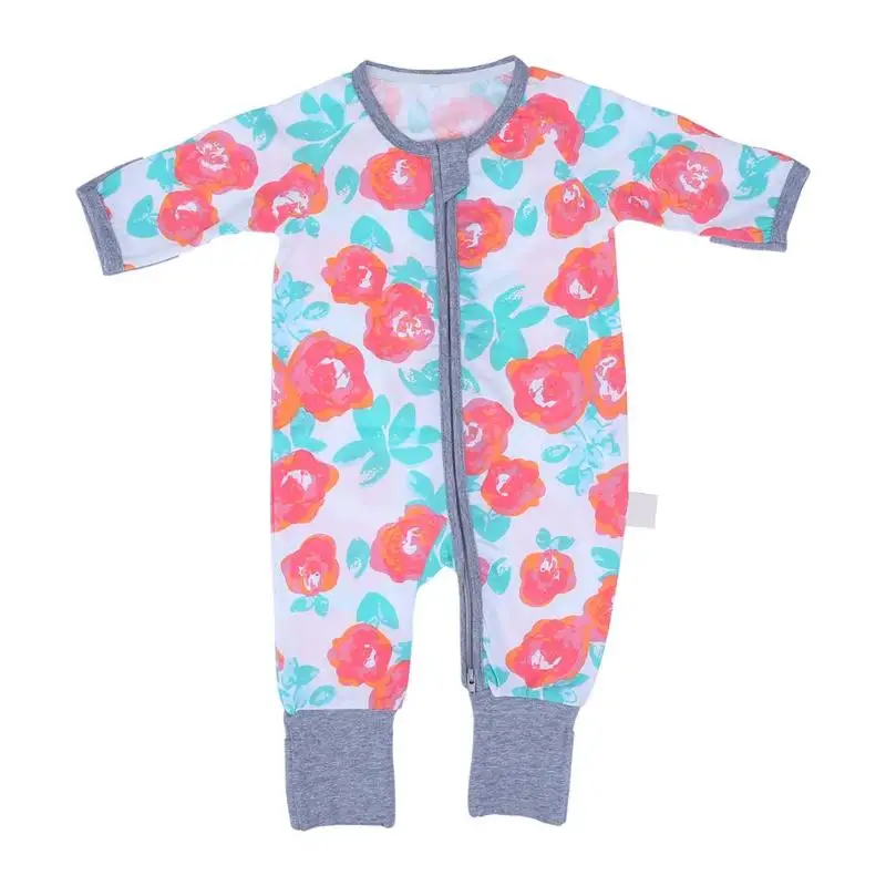 

Infant Baby Long Sleeve Rose Flower Pattern Romper Jumpsuit Cotton Clothes