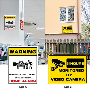 

1pcs Waterproof Home CCTV Video Surveillance Security Camera Security Home Alarm Sticker Warning Decal Signs