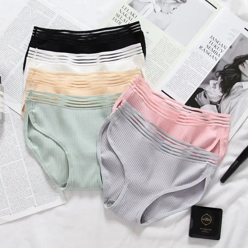 

Fashion Women Cotton Mid-Waist Underwear G String Women's Panties Intimates briefs