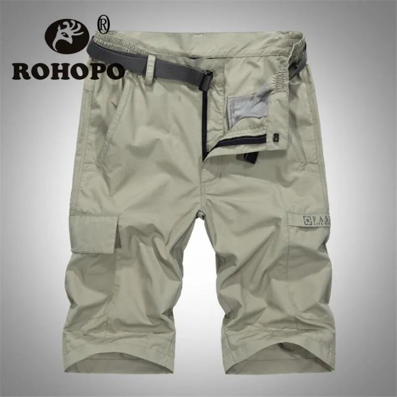 Брендовые мужские Водонепроницаемые шорты летний военный стиль вне двери Мужская спортивная одежда мягкая нейлоновая ткань хаки повседневные Карго карманы шорты