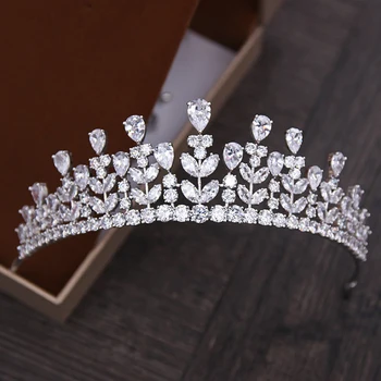 

High-end Bright Zircon Crown Tiara CZ Fashion Classic Bridal Diadema Hairband Wedding Hair Accessories De Noiva Bride Hair Crown