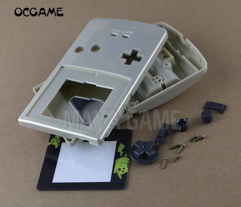 

OCGAME New Replacement Full Housing Shell for GBC Gold Color Case for Gameboy Color