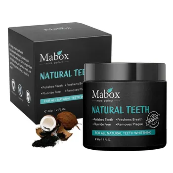 

Tooth Whitening Powder Activated Coconut Charcoal Teeth Whitening Charcoal Powder Tartar Stain Removal 60g