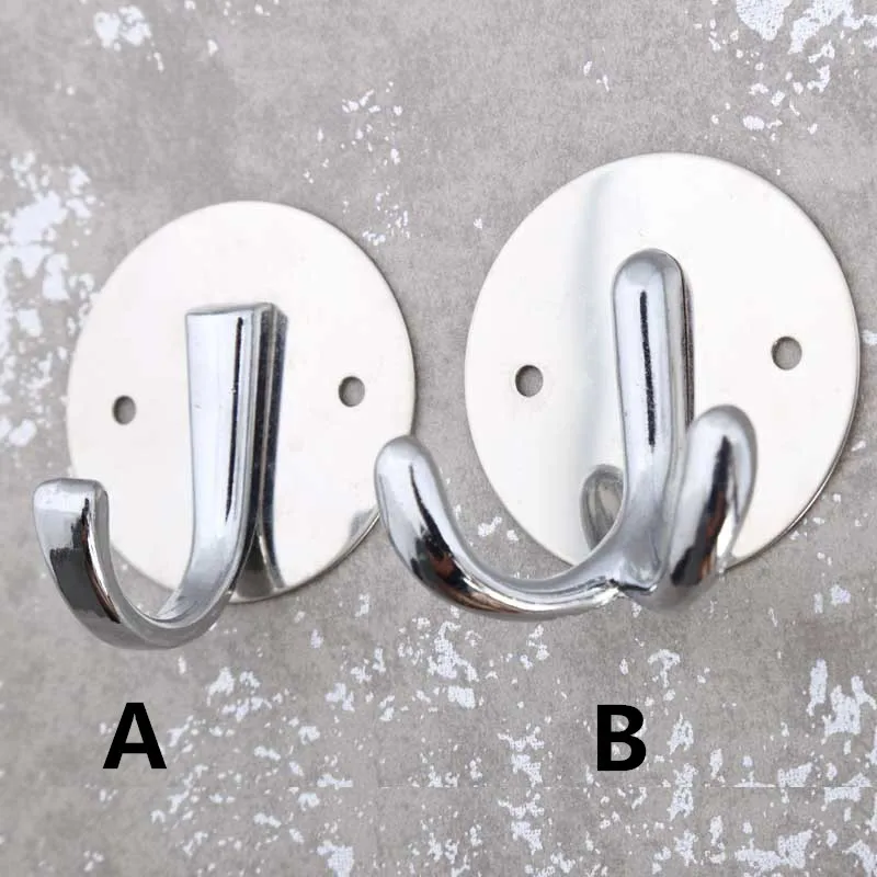 Moderm simple fashion wall hooks silver bag coat cat key hooks chrome