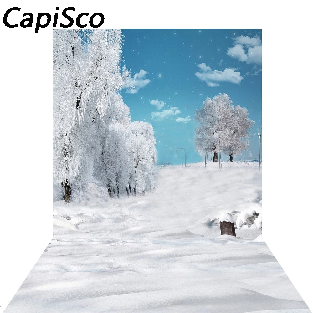 Capisco winter photography background snow forest backdrop wilderness photo backdrops for Photo studio props | Электроника