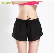 Для женщин шорты для йоги сетчатый лоскутный для фитнеса, шорты для бега, одежда