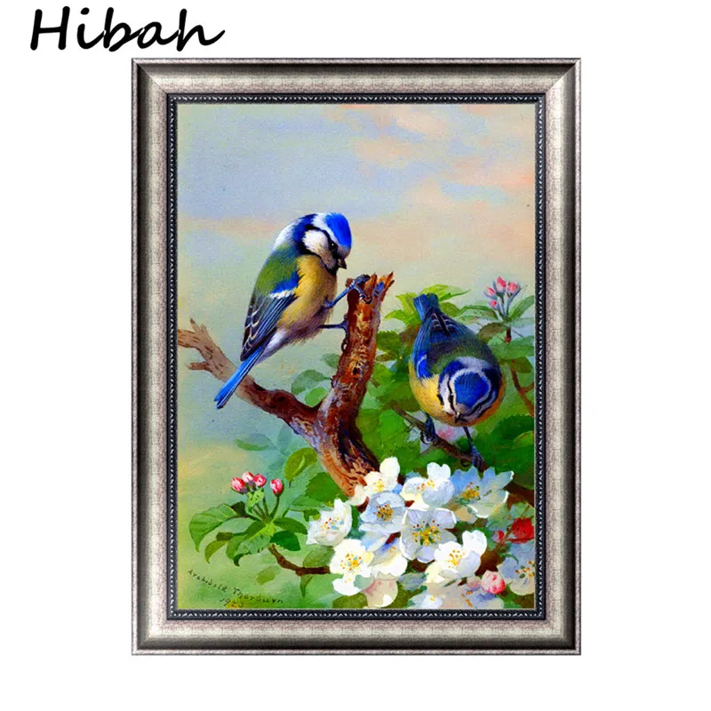 

5D Diamond Cross Stitch Painting Bird Flower DIY Resin Round Diamond Mosaic Pattern Diamond Painting Home Decor