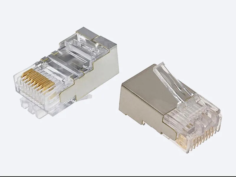 Сетевой разъем RJ45 модульный Cat5 8Pin 8P8C металлический экранированный многожильный