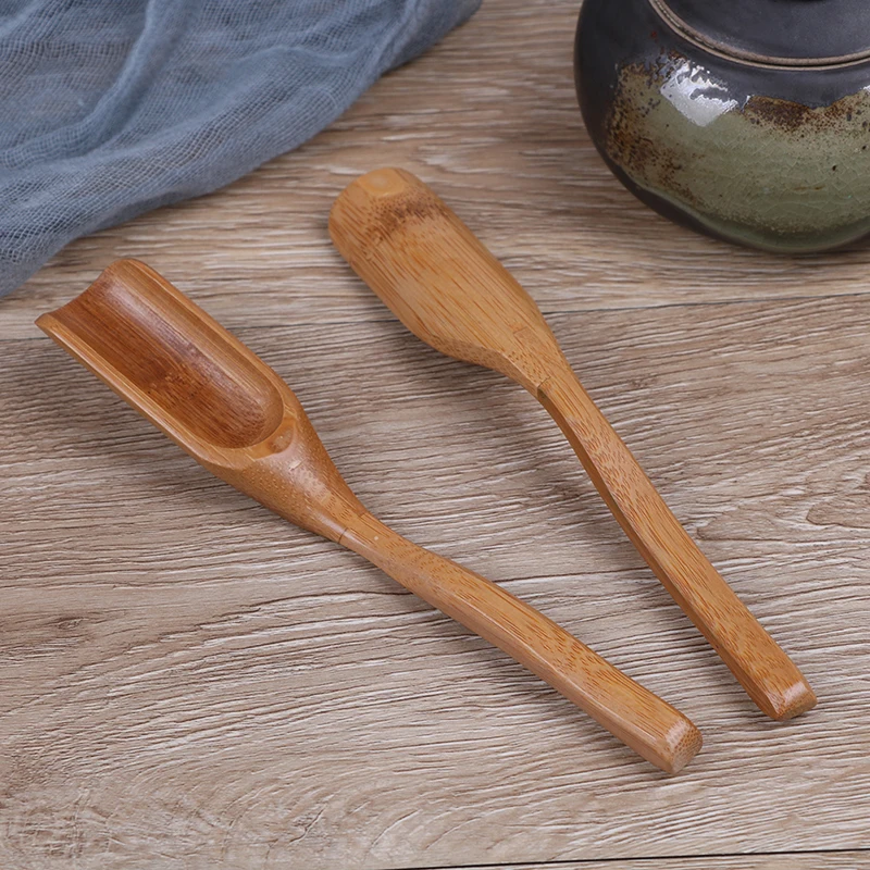 UPKOCH Wooden Tea Scoops Wood Handcrafted Scooper Condiments Coffee Bean Shovel Spoon Chinese Japanese Tea Accessory For Home Office Tearoom