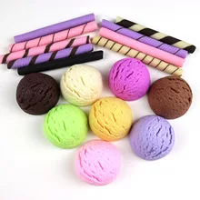 Искусственный магазин декоративная еда s Красочные ПВХ моделирование мороженое шоколадный мячик печенье палочка еда модель