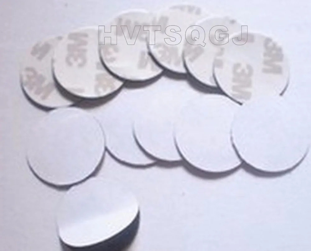 

10pcs 25mm 13.56 Mhz RFID Cards IC 3M Sticker Coin Cards FM1108 Chip Compatible S50 For Access Control