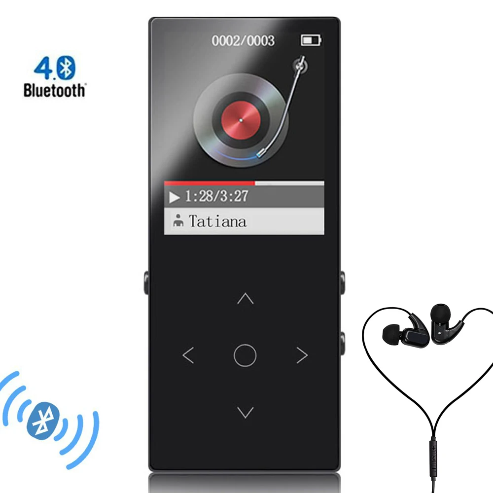 BENJIE K8 Mp3 плеер bluetooth с сенсорным экраном звук 8 Гб музыкальный плеер с fm-радио электронная книга фото просмотра FLAC MP3 WAV