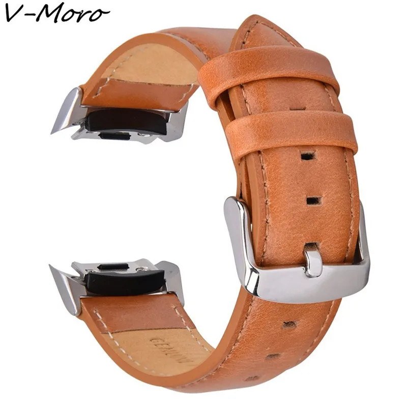 V MORO Genuine Leather Watch Strap Gear S2 Band Wrist Band Replacement