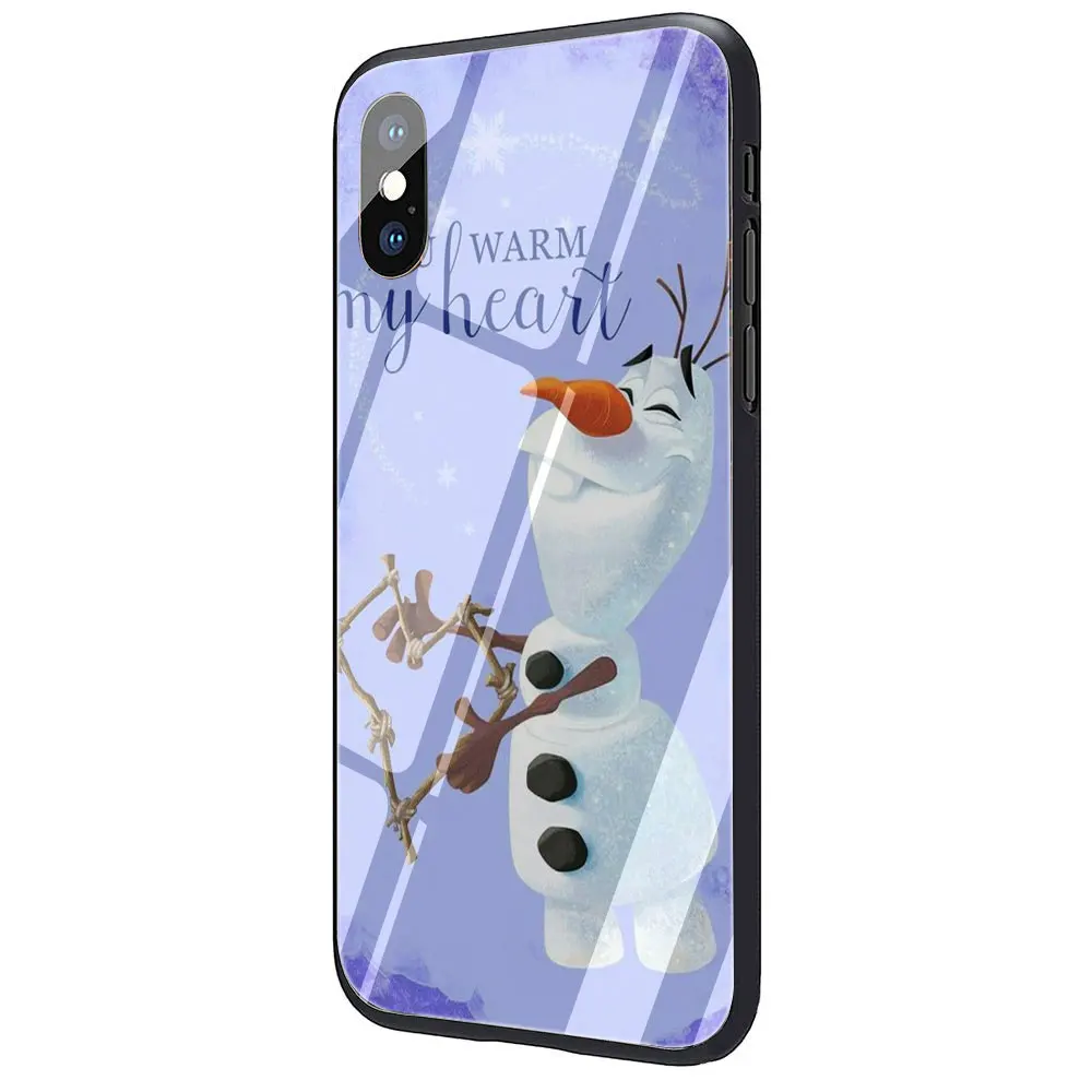 Милый чехол olaf snow man из закаленного стекла для iPhone 11 Pro 6 6S Plus 7 8 Plus X XS XR XS Max - Color: G3